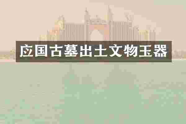 应国古墓出土文物玉器