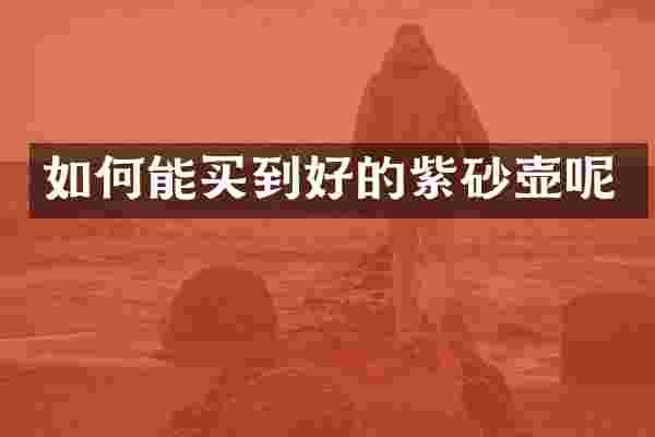 如何能买到好的紫砂壶呢