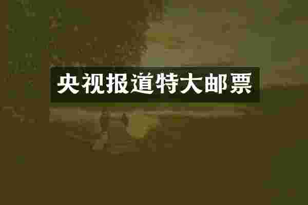 央视报道特大邮票