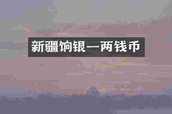 新疆饷银一两钱币