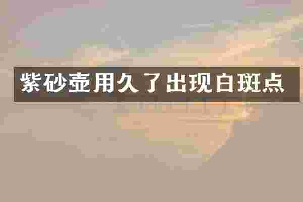 紫砂壶用久了出现白斑点