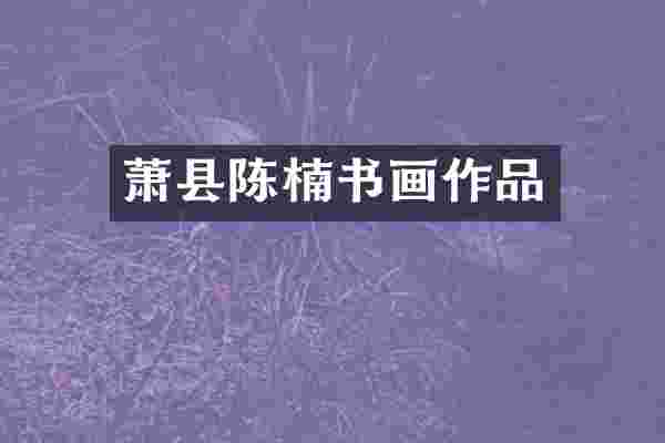 萧县陈楠书画作品