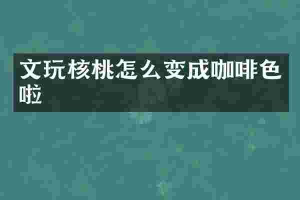 文玩核桃怎么变成咖啡色啦
