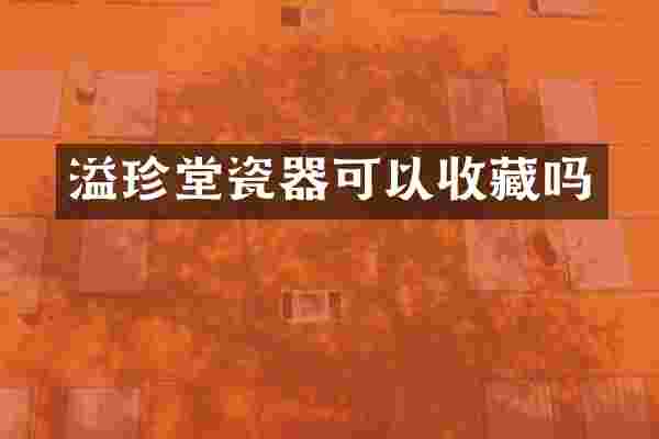 溢珍堂瓷器可以收藏吗