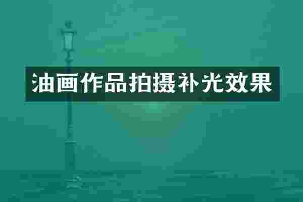 油画作品拍摄补光效果