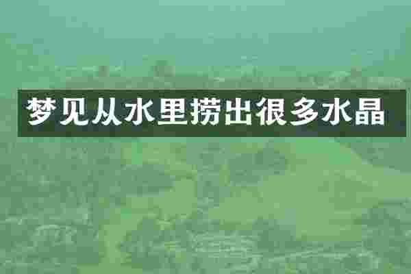 梦见从水里捞出很多水晶