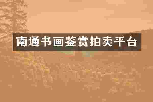 南通书画鉴赏拍卖平台