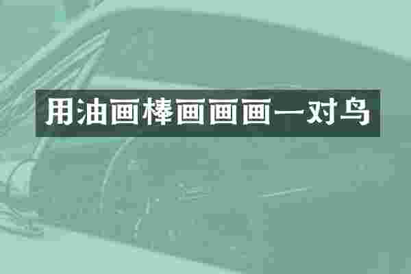 用油画棒画画画一对鸟