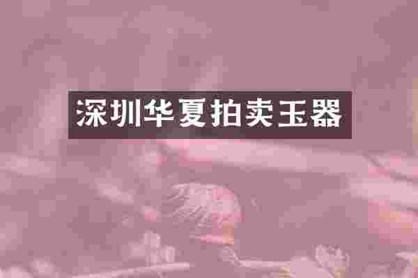 深圳华夏拍卖玉器