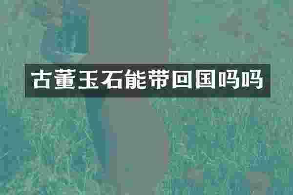 古董玉石能带回国吗吗
