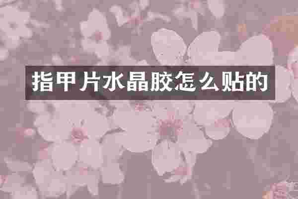 指甲片水晶胶怎么贴的