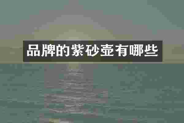 品牌的紫砂壶有哪些