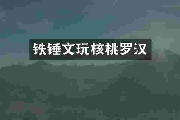 铁锤文玩核桃罗汉