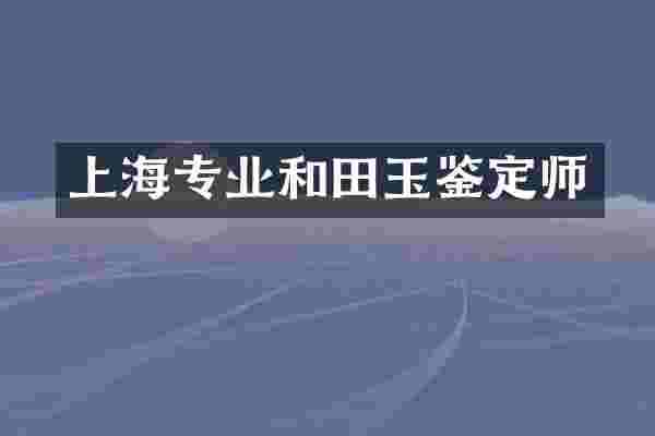 上海专业和田玉鉴定师