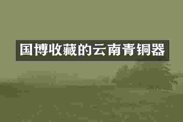 国博收藏的云南青铜器