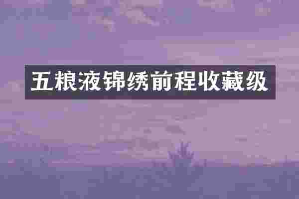 五粮液锦绣前程收藏级