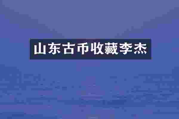 山东古币收藏李杰