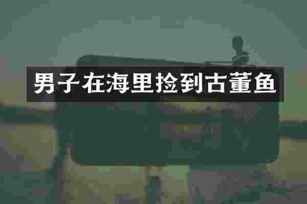 男子在海里捡到古董鱼