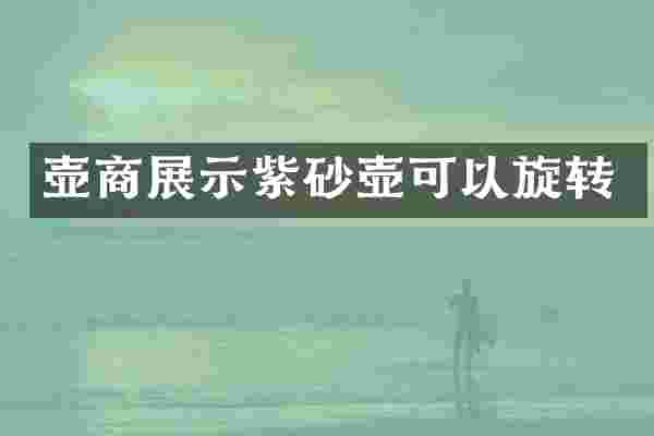 壶商展示紫砂壶可以旋转
