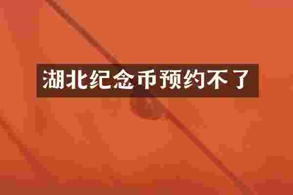 湖北纪念币预约不了