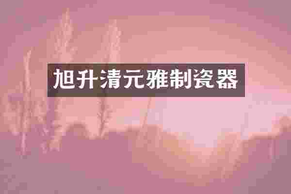 旭升清元雅制瓷器