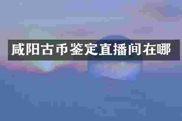 咸阳古币鉴定直播间在哪
