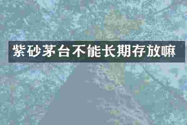 紫砂茅台不能长期存放嘛