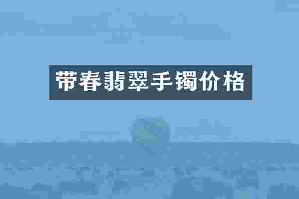 带春翡翠手镯价格