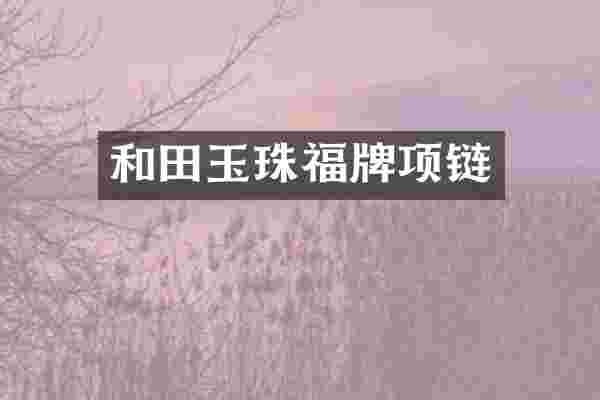 和田玉珠福牌项链