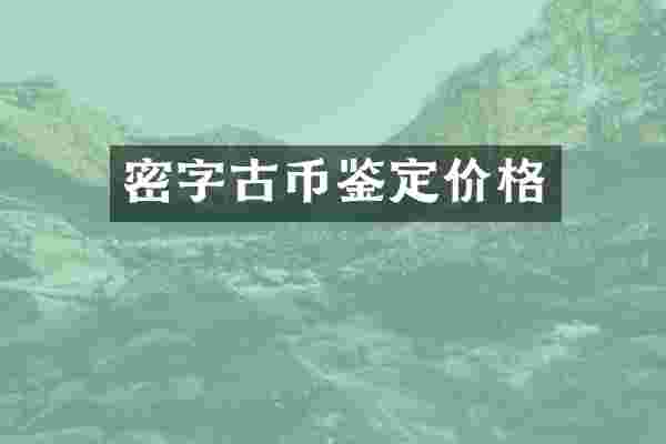 密字古币鉴定价格