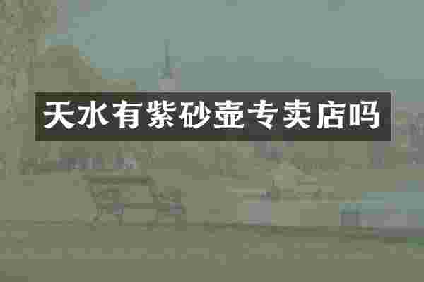 天水有紫砂壶专卖店吗