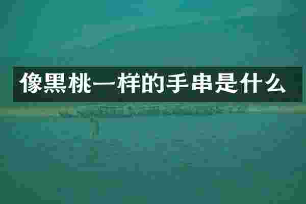 像黑桃一样的手串是什么