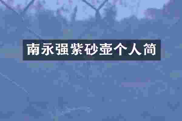 南永强紫砂壶个人简