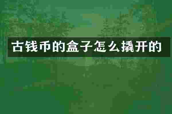 古钱币的盒子怎么撬开的