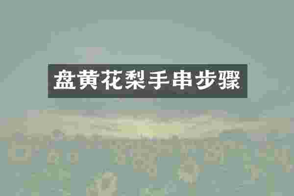 盘黄花梨手串步骤