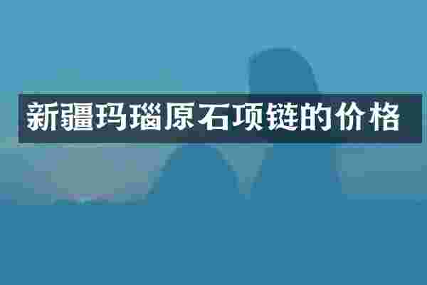 新疆玛瑙原石项链的价格