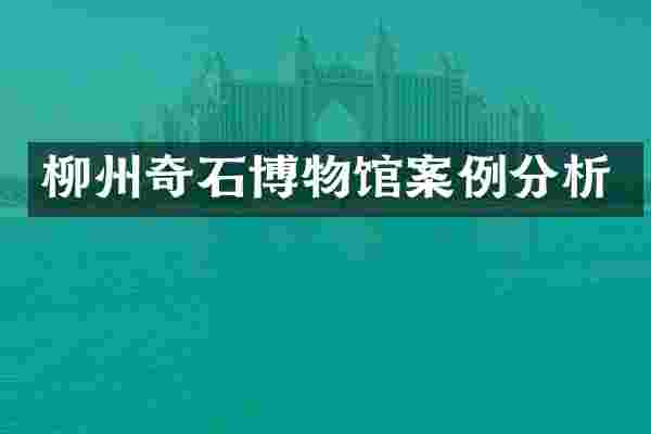 柳州奇石博物馆案例分析