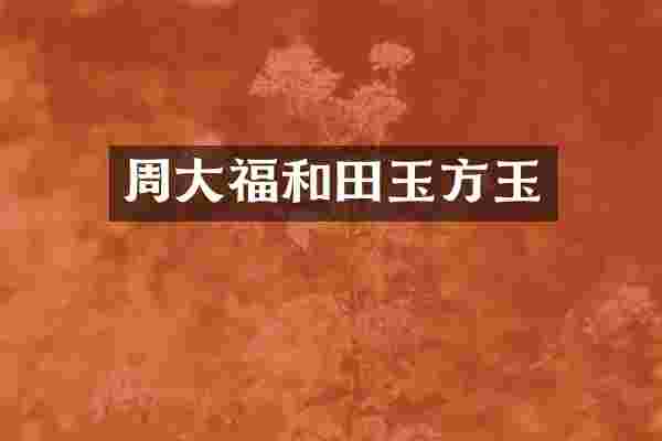 周大福和田玉方玉