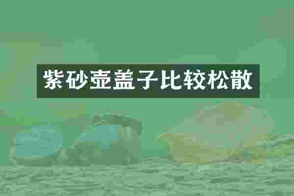 紫砂壶盖子比较松散