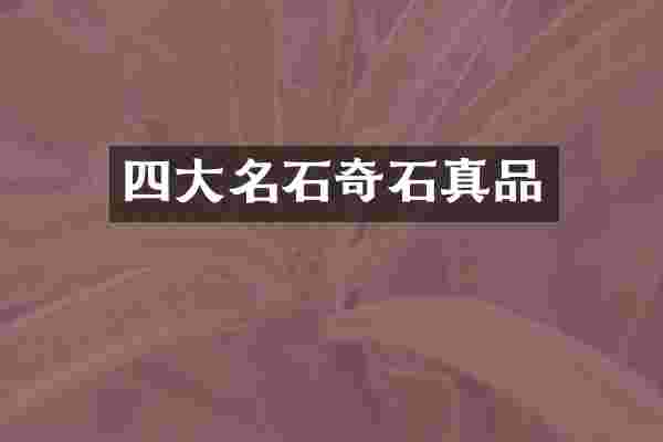 四大名石奇石真品