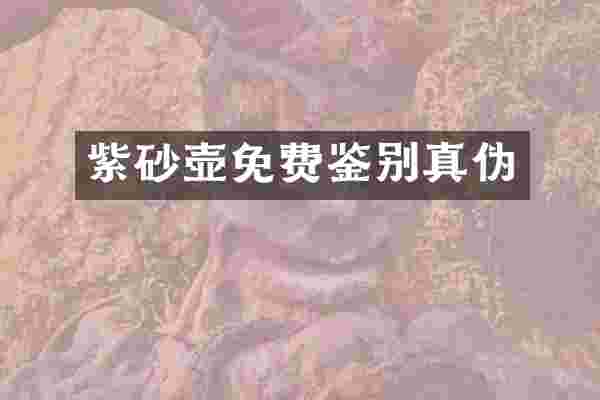紫砂壶免费鉴别真伪