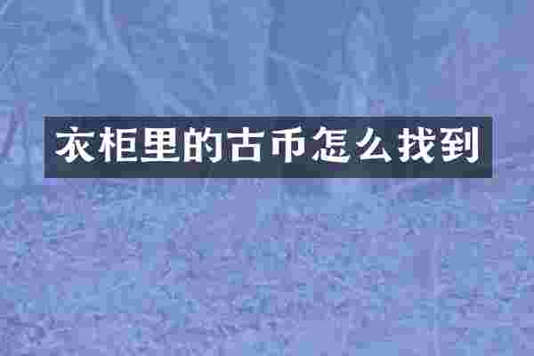 衣柜里的古币怎么找到