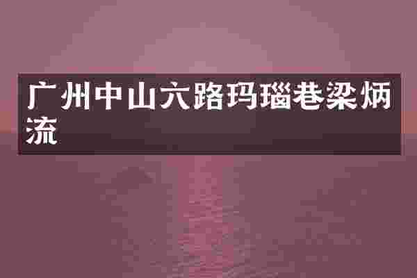 广州中山六路玛瑙巷梁炳流