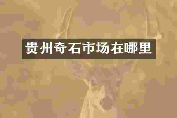 贵州奇石市场在哪里
