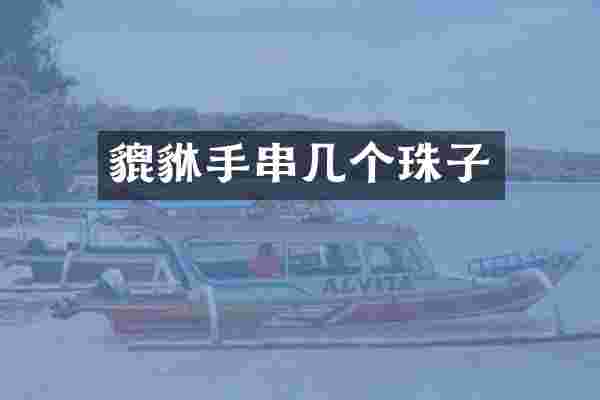 貔貅手串几个珠子