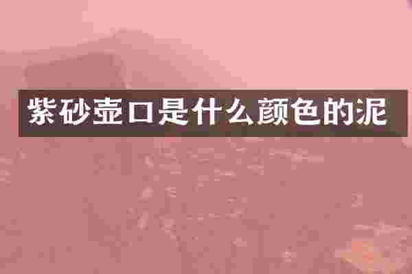 紫砂壶口是什么颜色的泥