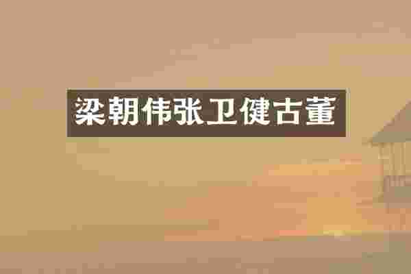 梁朝伟张卫健古董