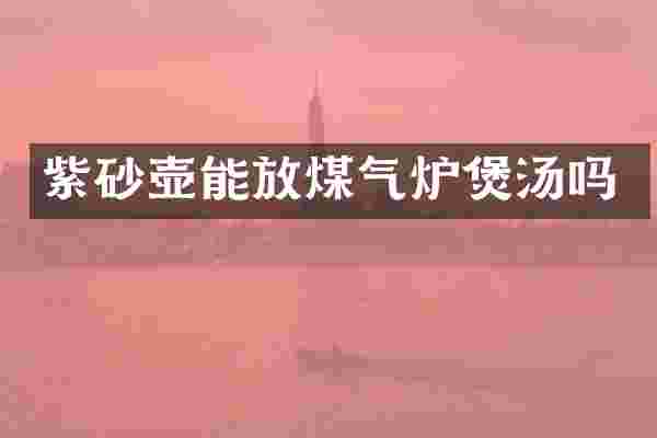 紫砂壶能放煤气炉煲汤吗