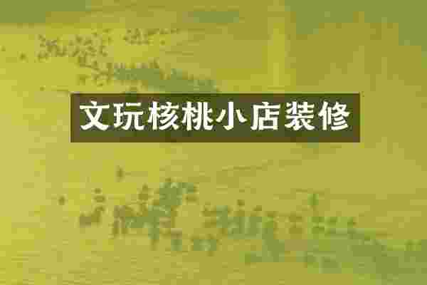 文玩核桃小店装修