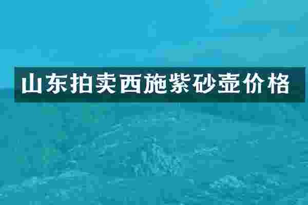 山东拍卖西施紫砂壶价格